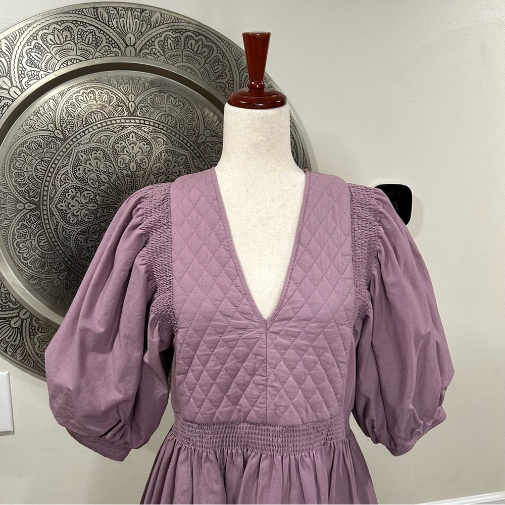 HUNTER BELL lavender quilted top dress - size small - Picture 2 of 11
